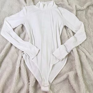 Forever 21 mock turtleneck long sleeve bodysuit